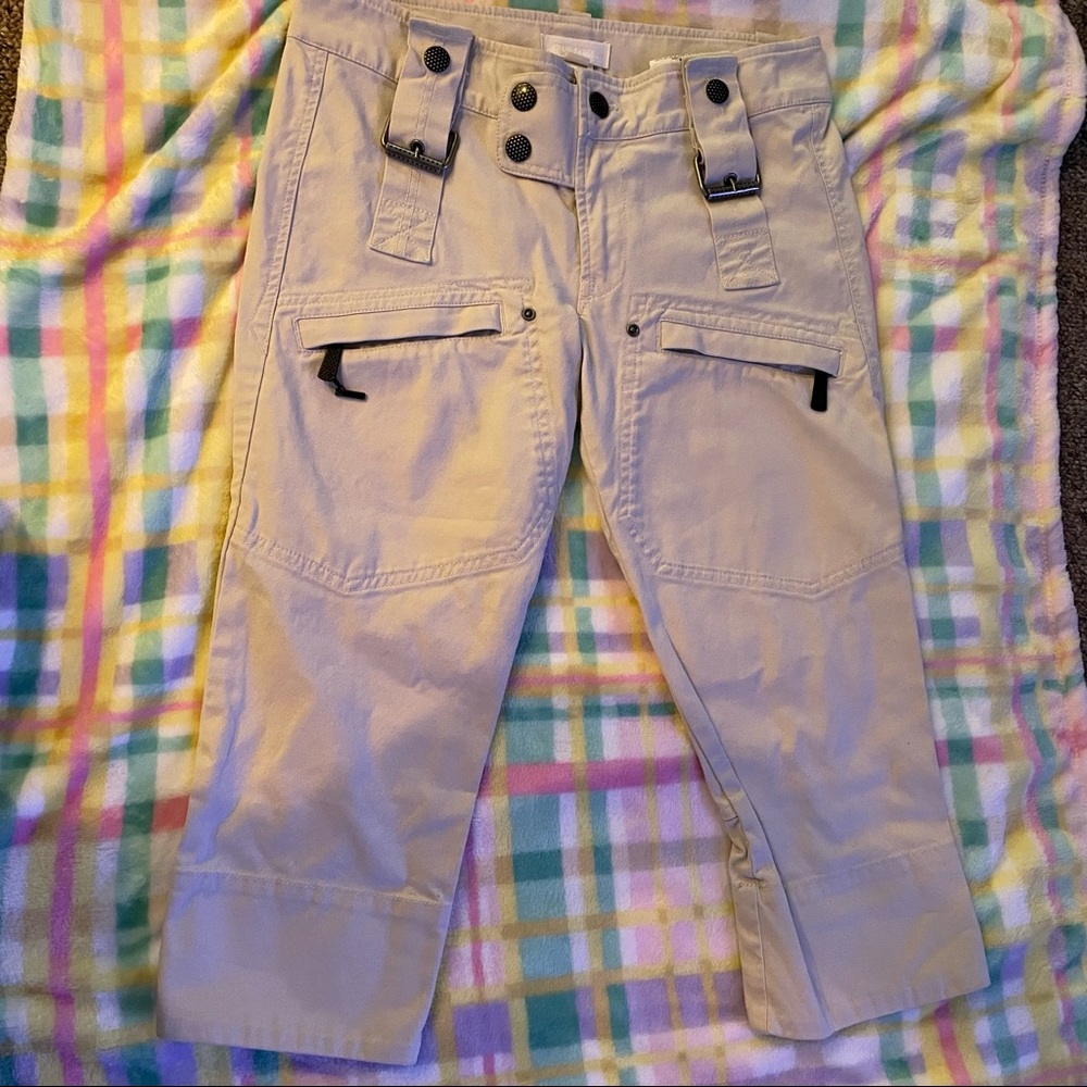 Diesel Beige Capris with Black Accents